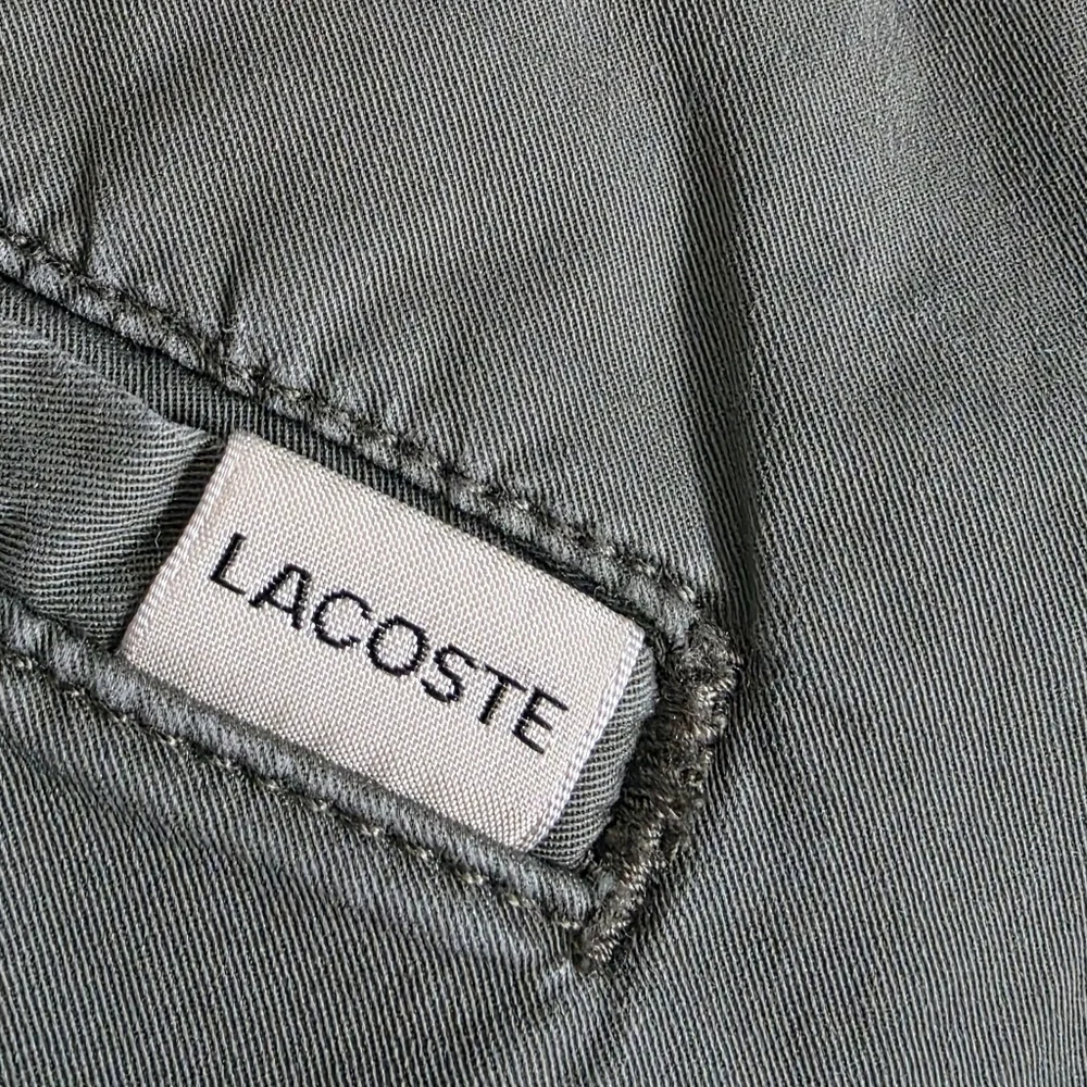 LACOSTE Slim Fit Green Khaki Chino Pants Mens Size 33